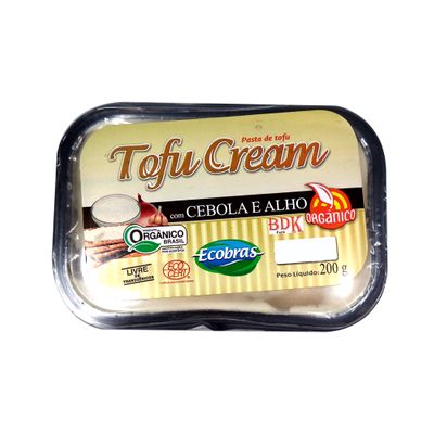 Tofu Cream Orgânico Sabor Alho e Cebola 200g - Ecobras
