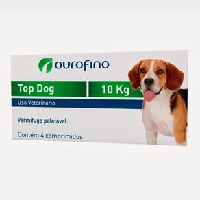 TOP DOG 10kg - Cx C/ 4 Comprimidos