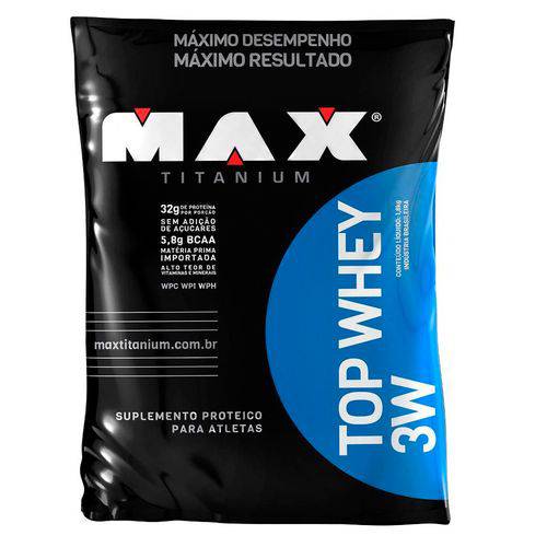 Top Whey 3w - 1,8 Kg - Refil - Max Titanium Baunilha