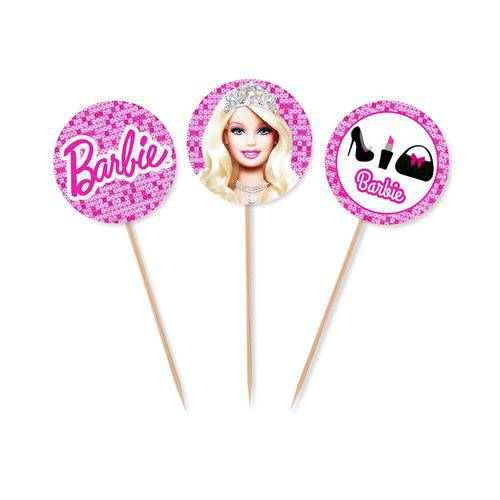 Topper para Cupcake e Doces Barbie 10 Unidades