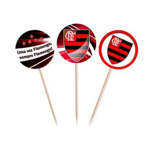 Topper para Cupcake e Doces Flamengo - 10 Unidades