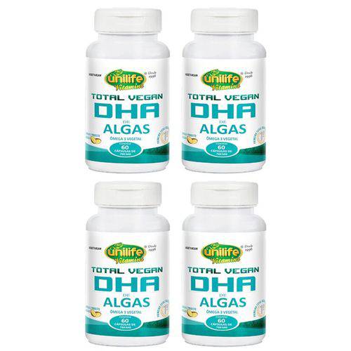 Total Vegan DHA de Algas - 4 Un de 60 Cápsulas - Unilife