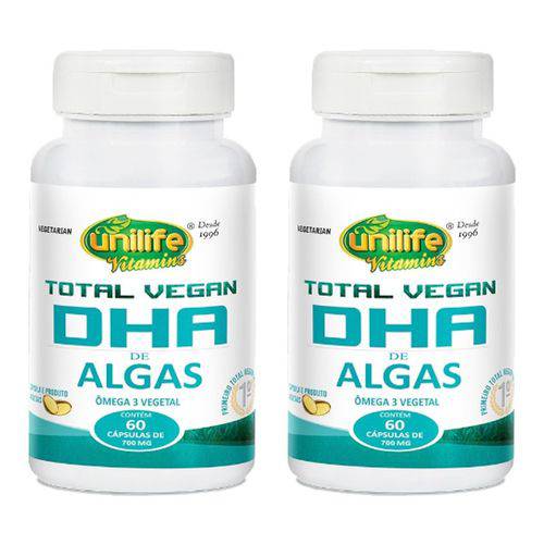 Total Vegan DHA de Algas - 2 Un de 60 Cápsulas - Unilife