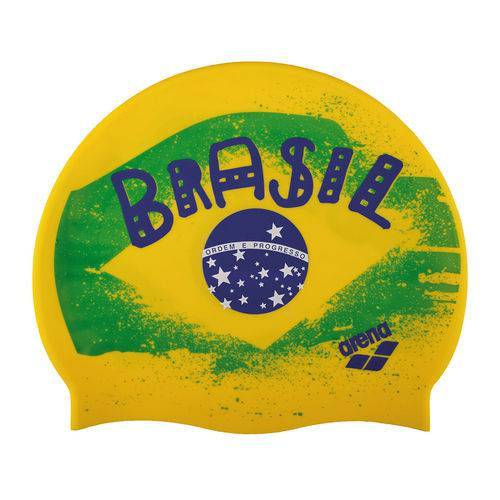 Touca de Natação Arena Bandeira do Brasil Verde/amarelo