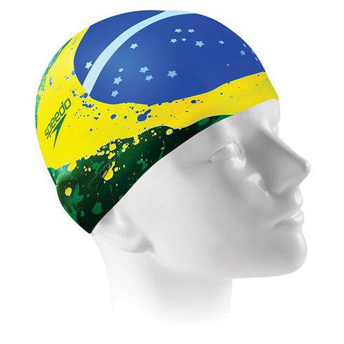 Touca de Natação BRAZIL FLAG CAP - Speedo - Tam. Único