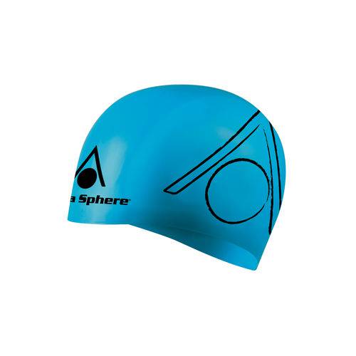 Touca de Silicone Aqua Sphere Triathlon / Azul-Preta