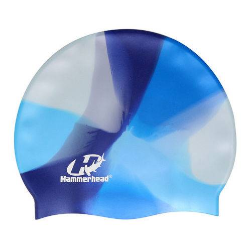 Touca de Silicone Hammerhead Multicor / Marinho-Azul Royal-Azul Gelo / Infantil