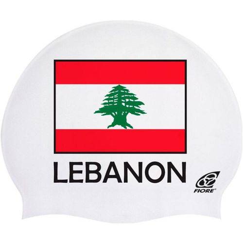 Touca de Silicone para Natação Bandeira do Líbano