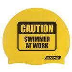 Touca de Silicone para Natação Caution Swimmer At Work