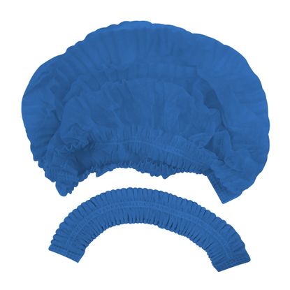 Touca Sanfonada com Elástico Protdesc Azul Descartável com 100un
