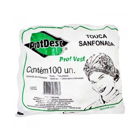 Touca Sanfonada Descartável C/100 - Protdesc