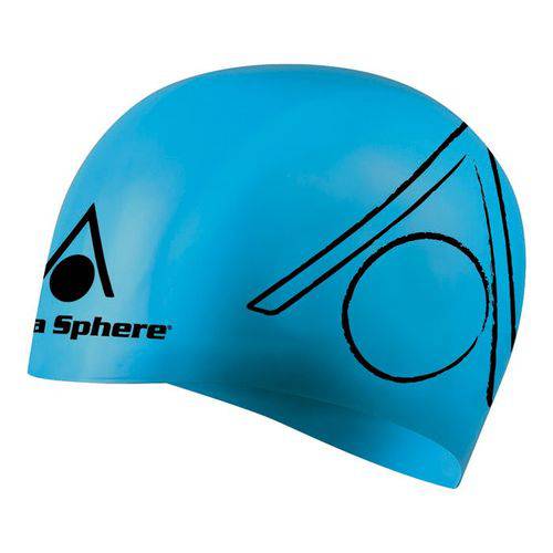 Touca Silicone Triathlon Azul/preta Aqua Sphere