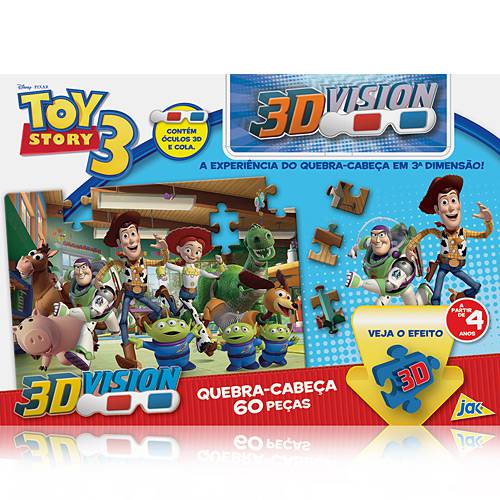 Toy Story3 - Vision Quebra- Cabeça 60 Peças - Jak