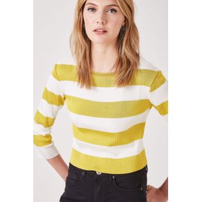 Tr Cropped Stripe Amarelo Seed - P