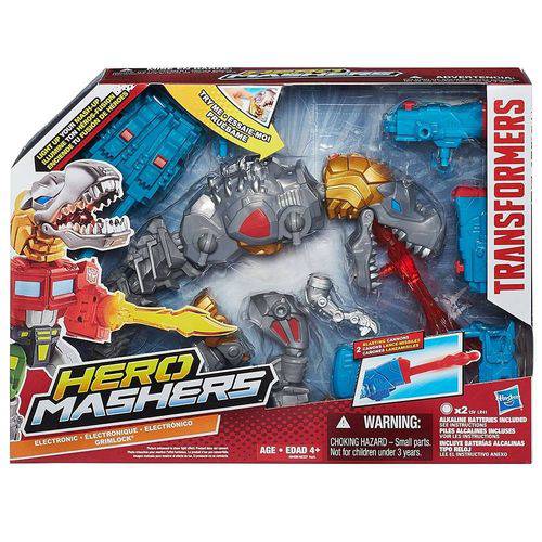 Transformers - Boneco Hero Mashers Eletro Grimlock - Hasbro