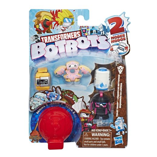 Transformers BotBots Série 1 Esquadrão da Limpeza - Kit com 5 Brinquedos 2 em 1 Surpresa - Hasbro