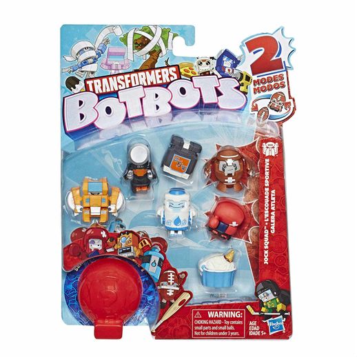 Transformers BotBots Série 1 Galera Atleta - Kit com 8 Brinquedos 2 em 1 Surpresa - Hasbro