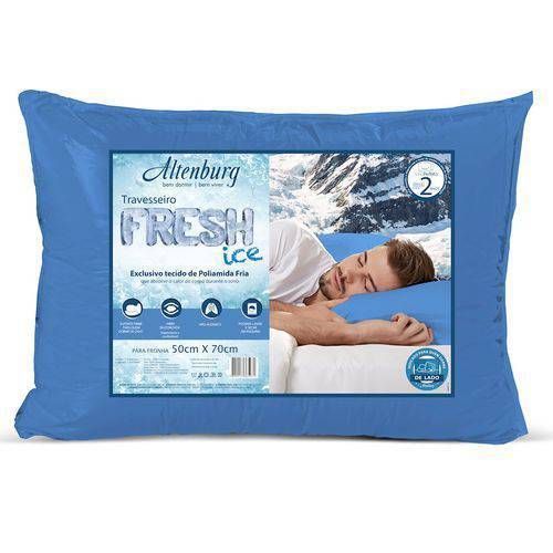 Travesseiro Altenburg Fresh Ice Azul 50 Cm X 70 Cm