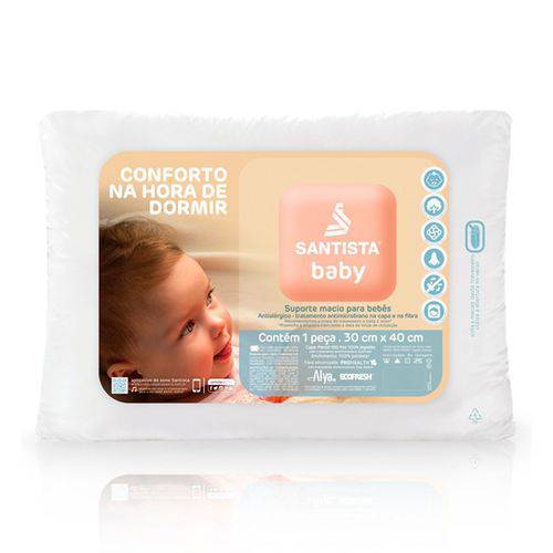 Travesseiro Baby Antimicrobiano Santista - Único - Branco