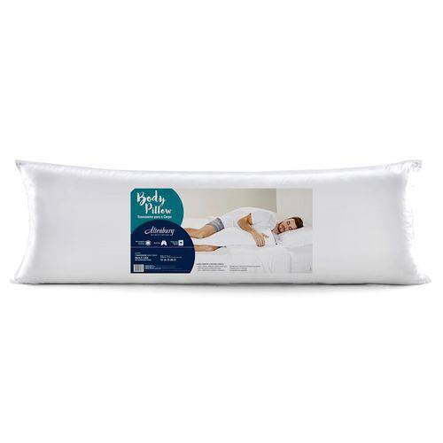 Travesseiro Body Pillow Microfibra Sem Fronha Branco - 40cm X 1,30m