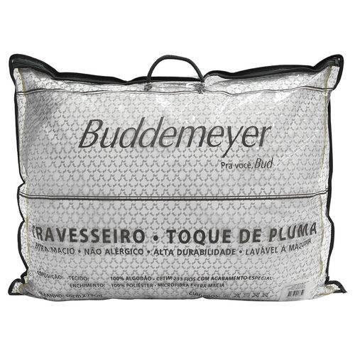 Travesseiro Buddemeyer Toque de Pluma Cetim 233 Fios Branco