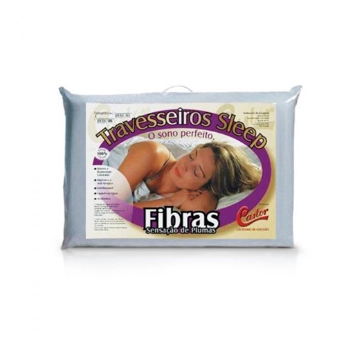 Travesseiro Castor Sleep Fibras - 100% Algodão 045x065x012cm 11433 -