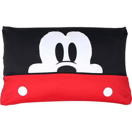 Travesseiro Clássico Infantil e Porta-Pijama com Capa Disney Mickey Mouse - Fom