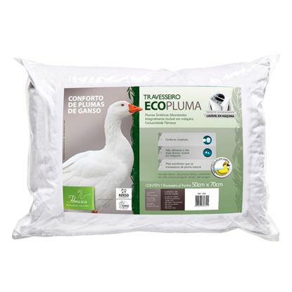 Travesseiro de Pluma Siliconizada Fibrasca EcoPluma Sintética 50x70cm