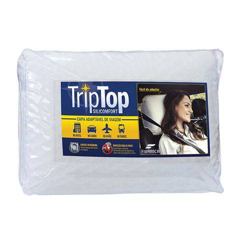 Travesseiro de Viagem Fibrasca TripTop C/ Íons de Prata - P/ Fronha 50x70
