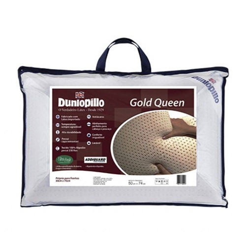 Travesseiro Dunlopillo Látex Gold Queen 50x70