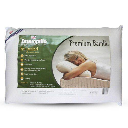 Travesseiro Dunlopillo Premium Bambu
