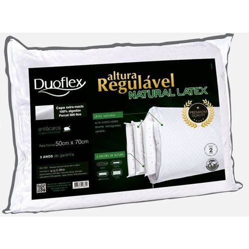 Travesseiro Duoflex Altura Regulável Latex Luxo Rl1100 50x70