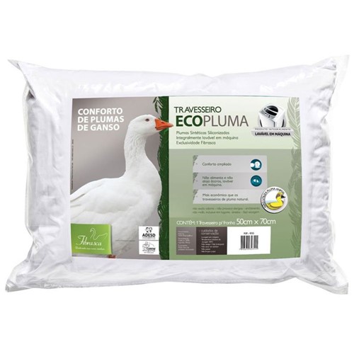 Travesseiro Fibrasca Ecopluma Branco 50x70cm