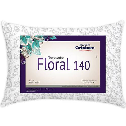 Travesseiro Floral 50x70 Cm - Ortobom