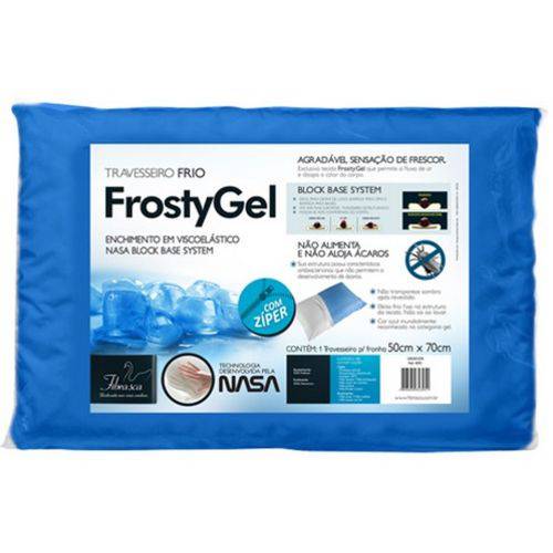 Travesseiro Frosty Gel Fibra - Plumax Capa Euro (50x70cm) - Fibrasca - Cód: Fi4345