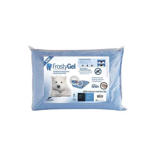 Travesseiro Frostygel Antiácaro Frio Block Base System Nasa Fibrasca - 4395
