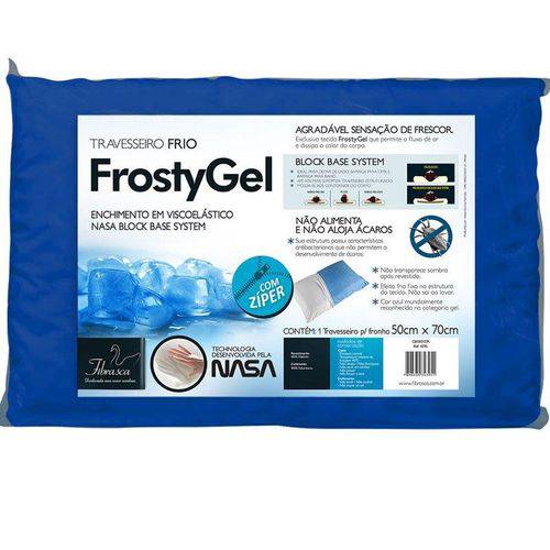 Travesseiro Frostygel Nasa Viscoelástico Block Base System para Fronha 50x70 Fibrasca