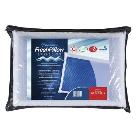 Travesseiro Gel Fresh Pillow Orthocrin Médio (48X68X12)