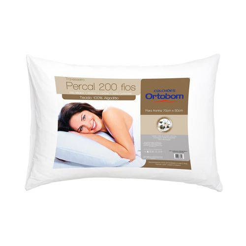 Travesseiro Percal 200 Fios Sublime (20x50x70) – Ortobom