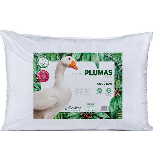 Travesseiro Toque de Pluma Branco - 50cm X 70cm