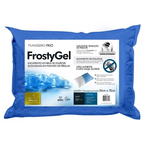 Travesseiro Viscoelástico Fibrasca Supernasa - Frostygel 50x70cm - Fibrasca