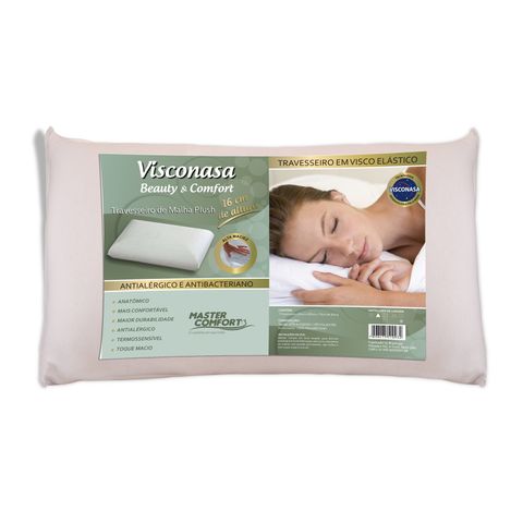 Travesseiro Viscoelático Beauty & Comfort Malha Plush Altura 16 Cm