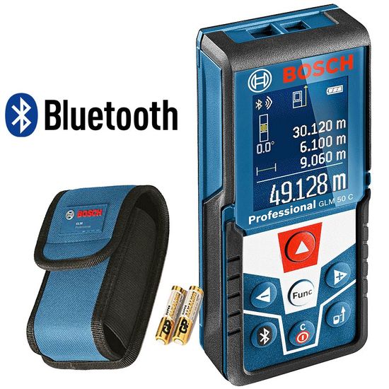 Trena à Laser com Função Bluetooth 50 Metros - GLM 50 C - Bosch
