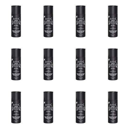 Três Marchand Black Desodorante Spray 100ml (kit C/12)