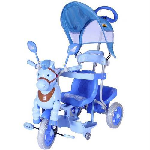 Triciclo com Capota Cavalinho Azul Belfix