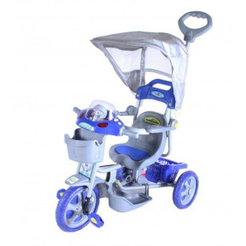 Triciclo com Capota Removível Música e Luzes E.T Super Treck Belbrink - Azul