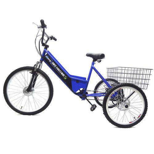 Triciclo Elétrico Basic 350W 36V Azul/Preto