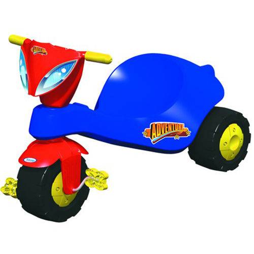 Triciclo Infantil Adventure Azul/Vermelho 07589 - Xalingo
