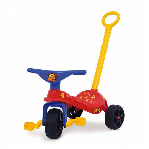Triciclo Infantil Cachorrinho com Empurrador Vermelho Xalingo Brinquedos Vermelho