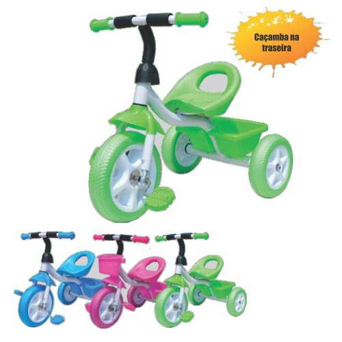 Triciclo Infantil com Caçamba - Azul - Unitoys